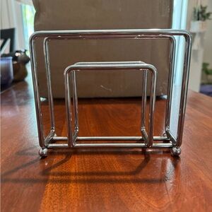 Pottery Barn Silver Napkin Holder